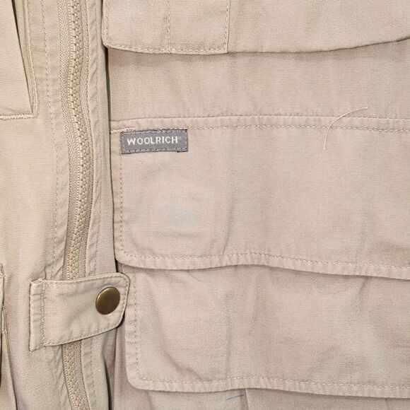 Woolrich Vest Outdoor All Purpose Khaki Lot's Of Pockets Euc Med - Picture 5 of 10